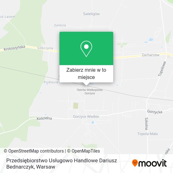 Mapa Przedsiębiorstwo Usługowo Handlowe Dariusz Bednarczyk