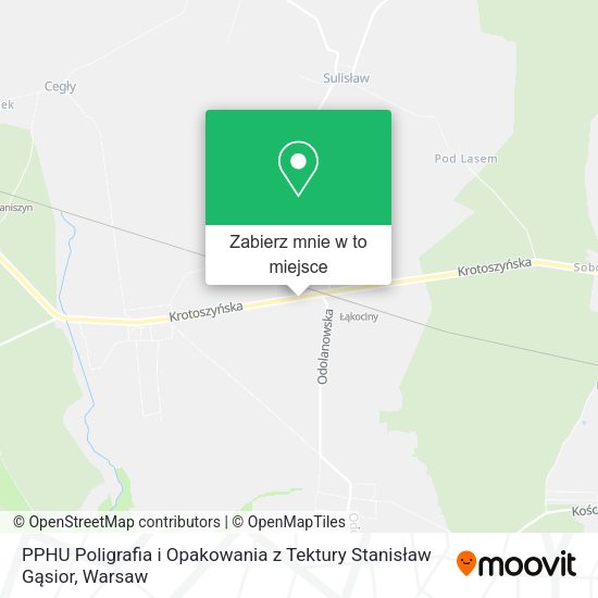 Mapa PPHU Poligrafia i Opakowania z Tektury Stanisław Gąsior