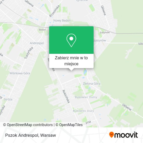 Mapa Pszok Andrespol