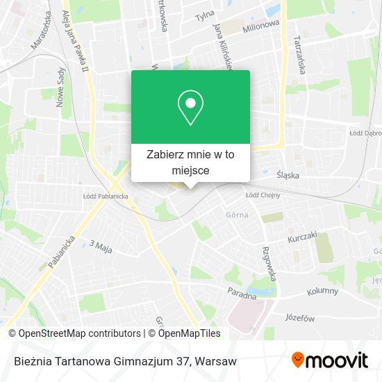 Mapa Bieżnia Tartanowa Gimnazjum 37