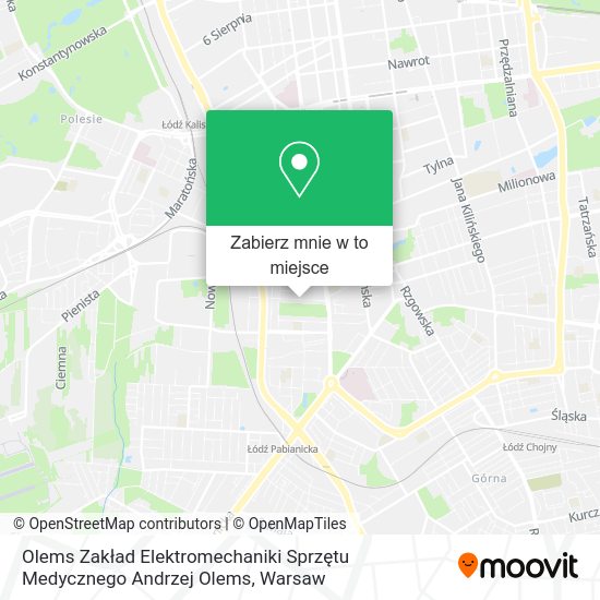 Mapa Olems Zakład Elektromechaniki Sprzętu Medycznego Andrzej Olems