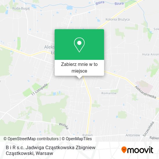 Mapa B i R s.c. Jadwiga Cząstkowska Zbigniew Cząstkowski