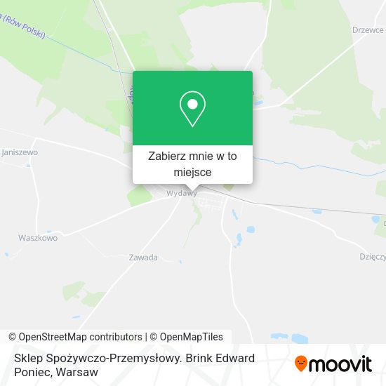 Mapa Sklep Spożywczo-Przemysłowy. Brink Edward Poniec