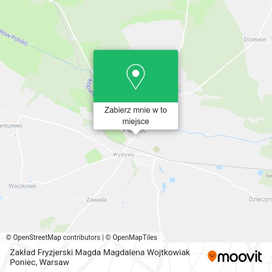 Mapa Zakład Fryzjerski Magda Magdalena Wojtkowiak Poniec