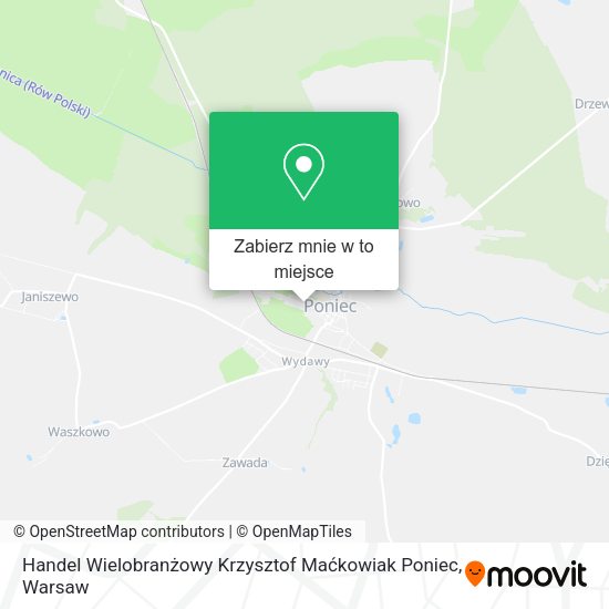 Mapa Handel Wielobranżowy Krzysztof Maćkowiak Poniec