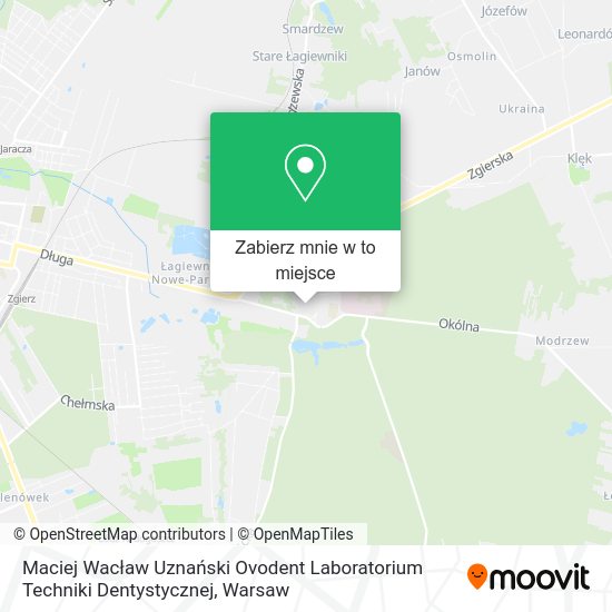 Mapa Maciej Wacław Uznański Ovodent Laboratorium Techniki Dentystycznej