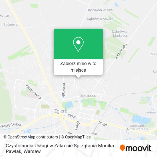 Mapa Czystolandia Usługi w Zakresie Sprzątania Monika Pawlak