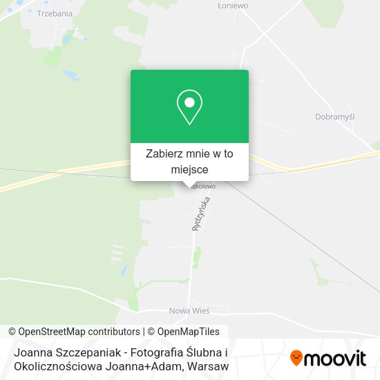 Mapa Joanna Szczepaniak - Fotografia Ślubna i Okolicznościowa Joanna+Adam