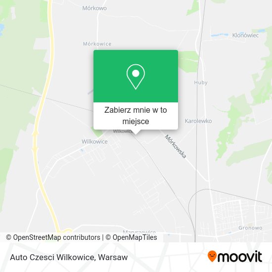 Mapa Auto Czesci Wilkowice