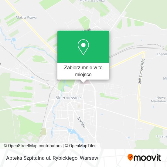 Mapa Apteka Szpitalna ul. Rybickiego