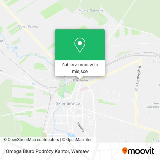 Mapa Omega Biuro Podróży Kantor