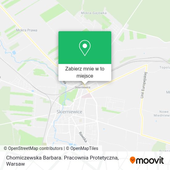 Mapa Chomiczewska Barbara. Pracownia Protetyczna