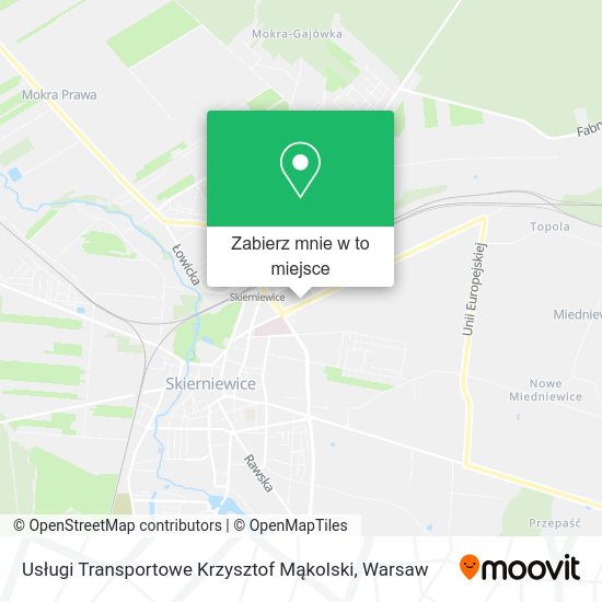 Mapa Usługi Transportowe Krzysztof Mąkolski