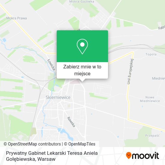 Mapa Prywatny Gabinet Lekarski Teresa Aniela Gołębiewska