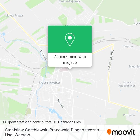 Mapa Stanisław Gołębiewski Pracownia Diagnostyczna Usg