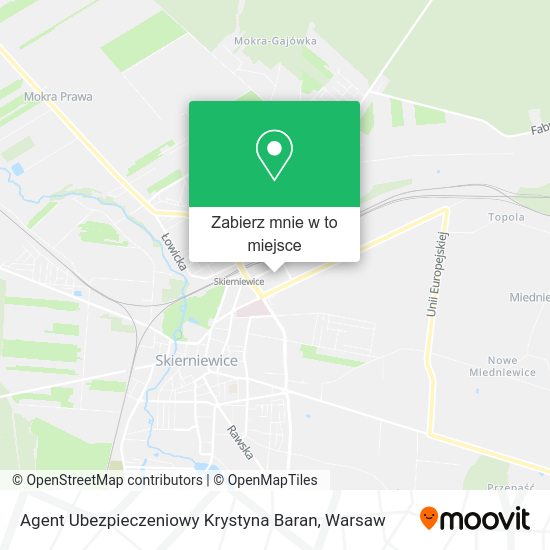 Mapa Agent Ubezpieczeniowy Krystyna Baran