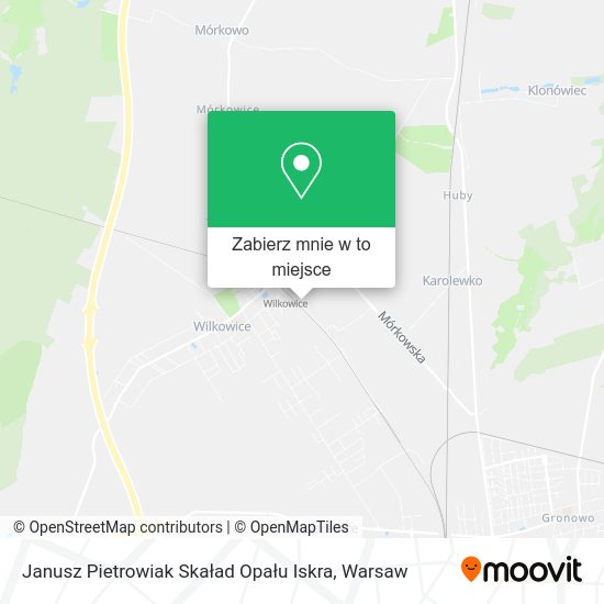 Mapa Janusz Pietrowiak Skaład Opału Iskra