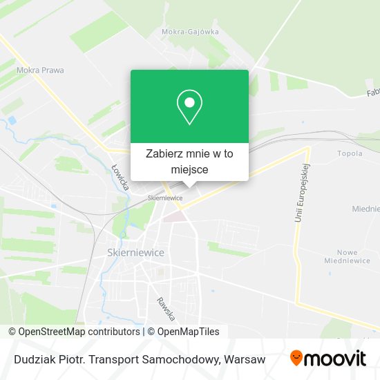 Mapa Dudziak Piotr. Transport Samochodowy