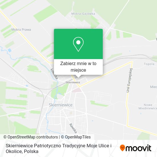 Mapa Skierniewice Patriotyczno Tradycyjne Moje Ulice i Okolice