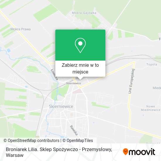 Mapa Broniarek Lilia. Sklep Spożywczo - Przemysłowy