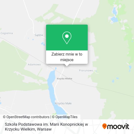 Mapa Szkoła Podstawowa im. Marii Konopnickiej w Krzycku Wielkim