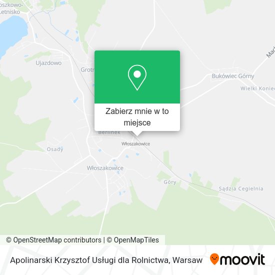 Mapa Apolinarski Krzysztof Usługi dla Rolnictwa