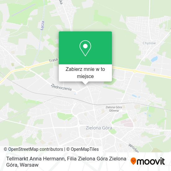 Mapa Tellmarkt Anna Hermann, Filia Zielona Góra Zielona Góra