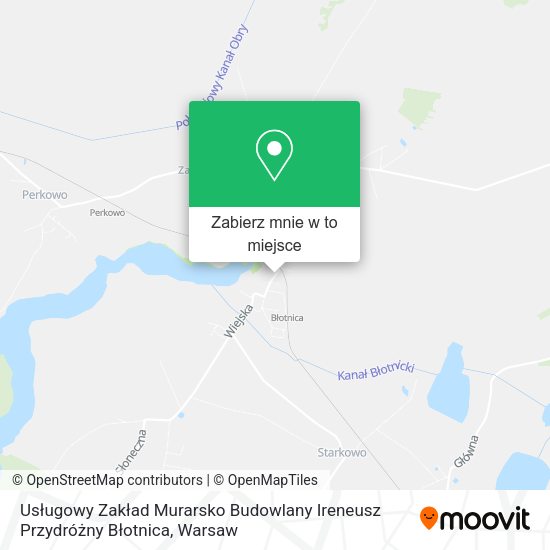 Mapa Usługowy Zakład Murarsko Budowlany Ireneusz Przydróżny Błotnica