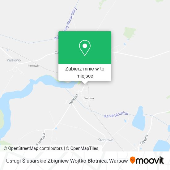 Mapa Usługi Ślusarskie Zbigniew Wojtko Błotnica