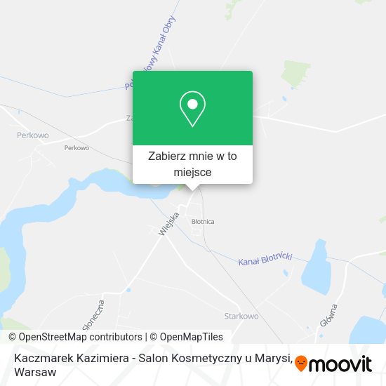 Mapa Kaczmarek Kazimiera - Salon Kosmetyczny u Marysi