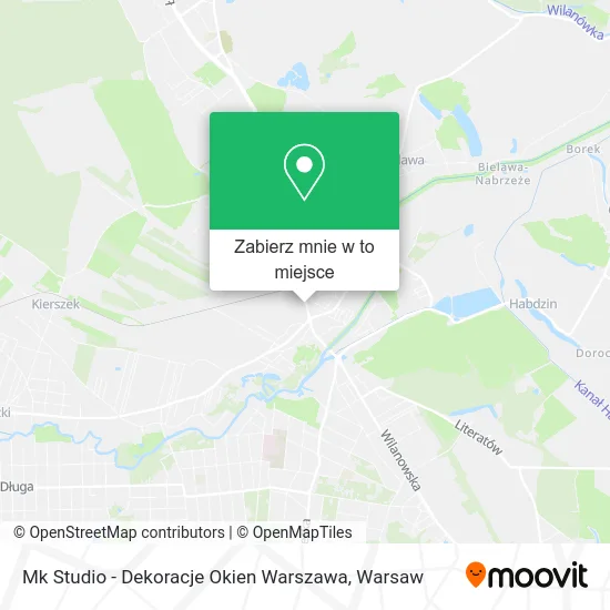 Mapa Mk Studio - Dekoracje Okien Warszawa