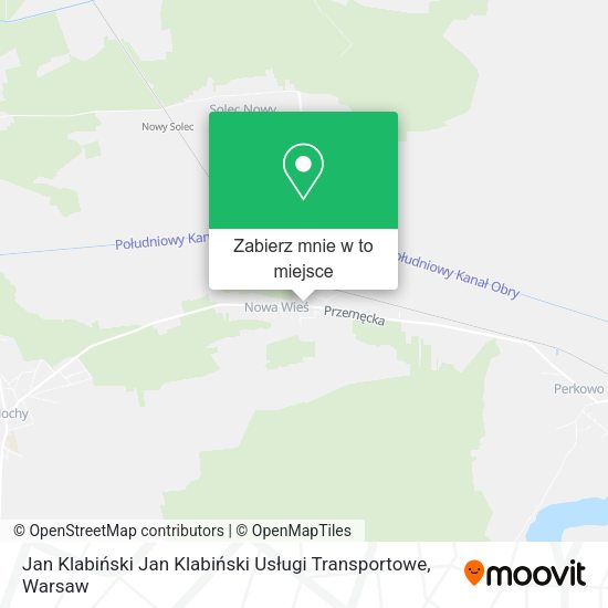 Mapa Jan Klabiński Jan Klabiński Usługi Transportowe