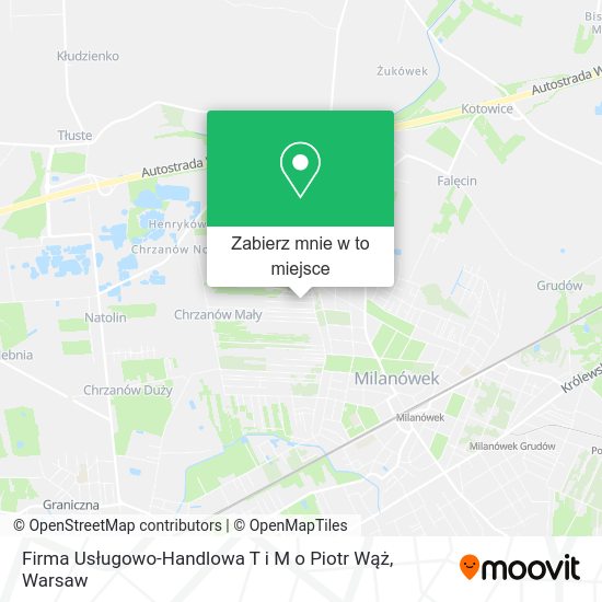 Mapa Firma Usługowo-Handlowa T i M o Piotr Wąż