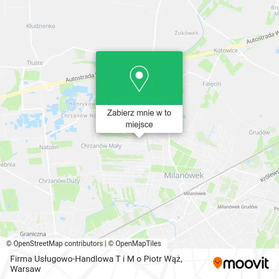 Mapa Firma Usługowo-Handlowa T i M o Piotr Wąż