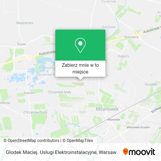 Mapa Głodek Maciej. Usługi Elektroinstalacyjne