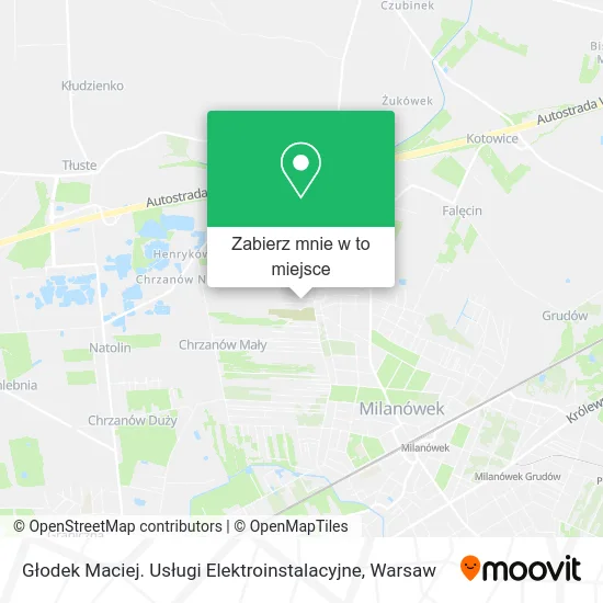 Mapa Głodek Maciej. Usługi Elektroinstalacyjne