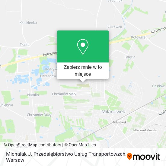 Mapa Michalak J. Przedsiębiorstwo Usług Transportowzch