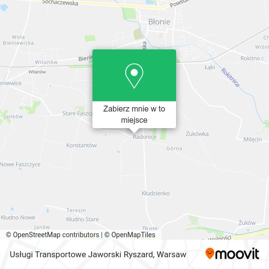 Mapa Usługi Transportowe Jaworski Ryszard