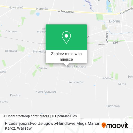 Mapa Przedsiębiorstwo Usługowo-Handlowe Mega Marcin Karcz