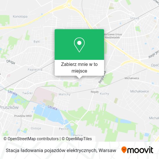 Mapa Stacja ładowania pojazdów elektrycznych