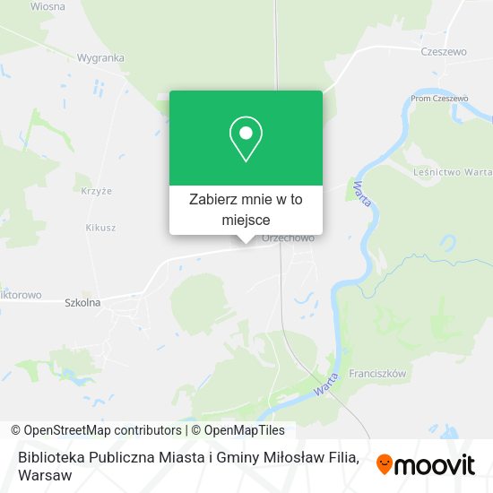 Mapa Biblioteka Publiczna Miasta i Gminy Miłosław Filia