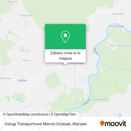 Mapa Usługi Transportowe Marcin Dziasek