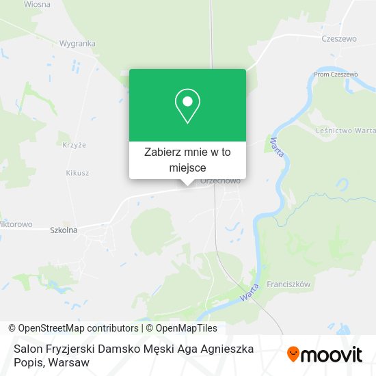 Mapa Salon Fryzjerski Damsko Męski Aga Agnieszka Popis