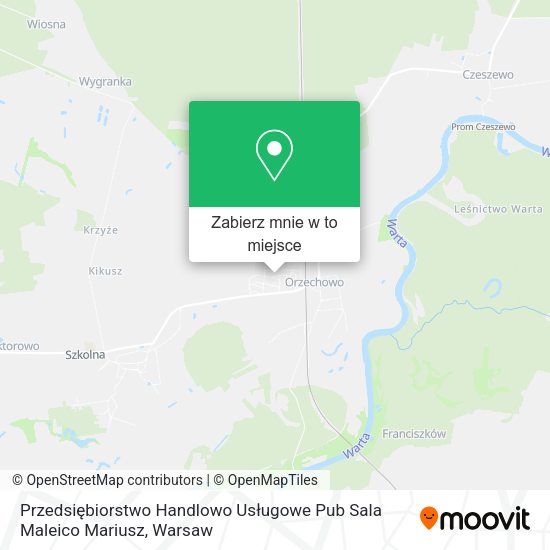 Mapa Przedsiębiorstwo Handlowo Usługowe Pub Sala Maleico Mariusz