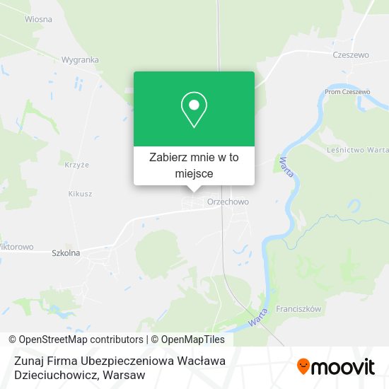 Mapa Zunaj Firma Ubezpieczeniowa Wacława Dzieciuchowicz