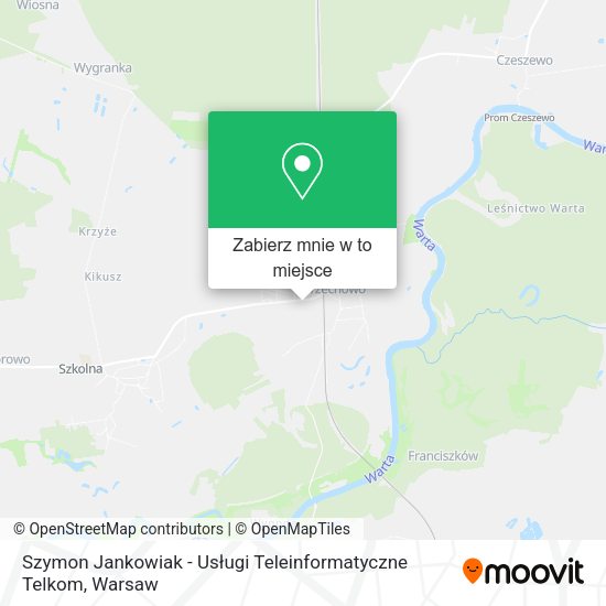 Mapa Szymon Jankowiak - Usługi Teleinformatyczne Telkom