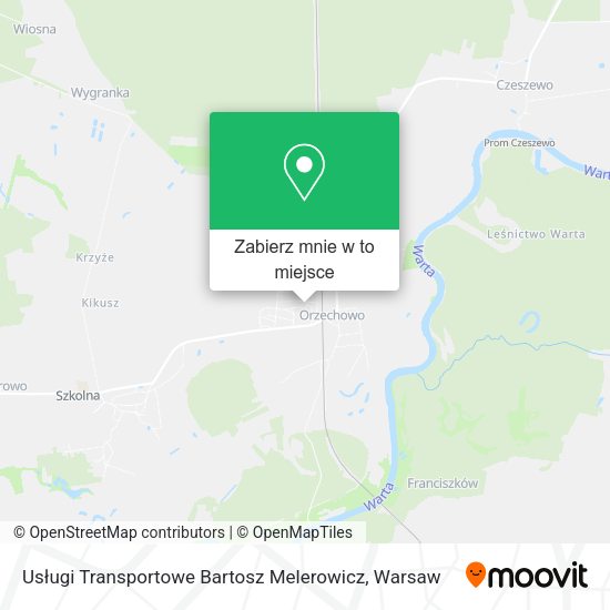 Mapa Usługi Transportowe Bartosz Melerowicz