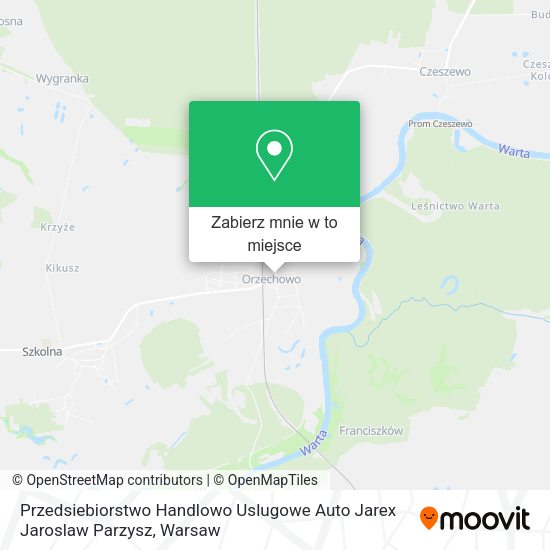 Mapa Przedsiebiorstwo Handlowo Uslugowe Auto Jarex Jaroslaw Parzysz