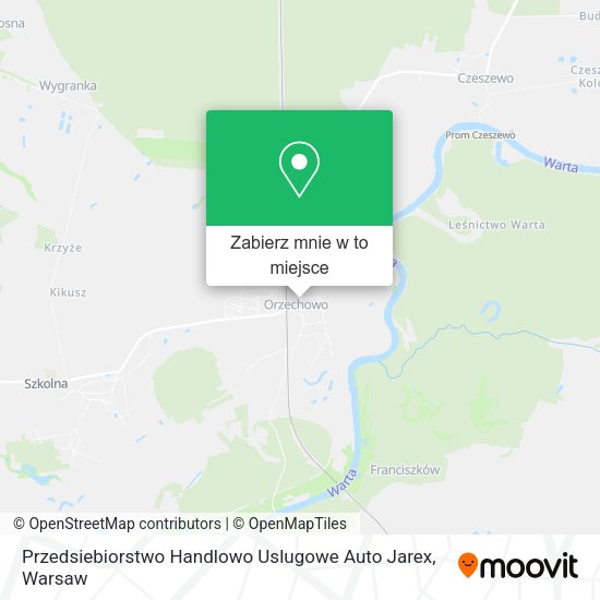 Mapa Przedsiebiorstwo Handlowo Uslugowe Auto Jarex