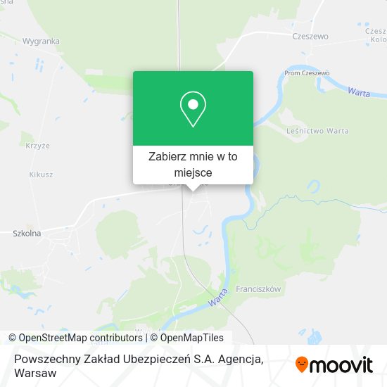 Mapa Powszechny Zakład Ubezpieczeń S.A. Agencja